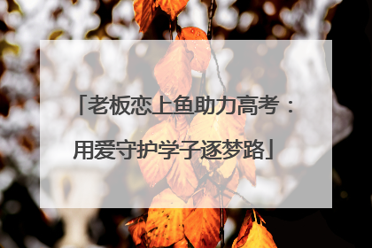 老板恋上鱼助力高考：用爱守护学子逐梦路