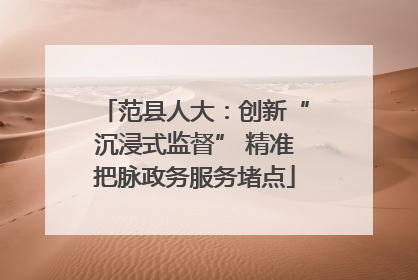 范县人大：创新“沉浸式监督” 精准把脉政务服务堵点