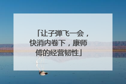 让子弹飞一会，快消内卷下，康师傅的经营韧性