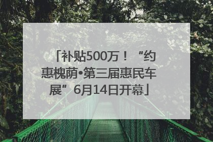补贴500万！“约惠槐荫•第三届惠民车展”6月14日开幕
