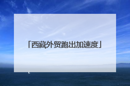 西藏外贸跑出加速度