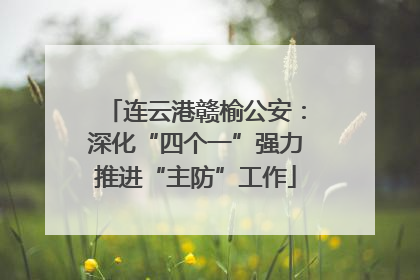 连云港赣榆公安：深化“四个一”强力推进“主防”工作