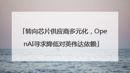 转向芯片供应商多元化，OpenAI寻求降低对英伟达依赖