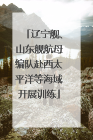 辽宁舰、山东舰航母编队赴西太平洋等海域开展训练