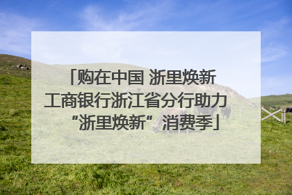 购在中国 浙里焕新 工商银行浙江省分行助力“浙里焕新”消费季