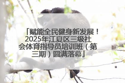 赋能全民健身新发展！2025年江夏区三级社会体育指导员培训班（第三期）圆满落幕