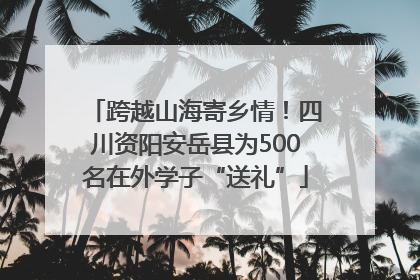跨越山海寄乡情！四川资阳安岳县为500名在外学子“送礼”