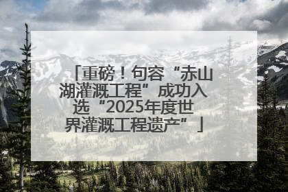重磅！句容“赤山湖灌溉工程”成功入选“2025年度世界灌溉工程遗产”