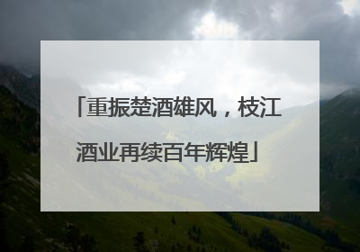 重振楚酒雄风，枝江酒业再续百年辉煌
