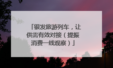 银发旅游列车，让供需有效对接（提振消费一线观察）