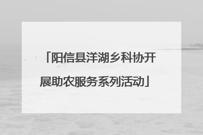 阳信县洋湖乡科协开展助农服务系列活动