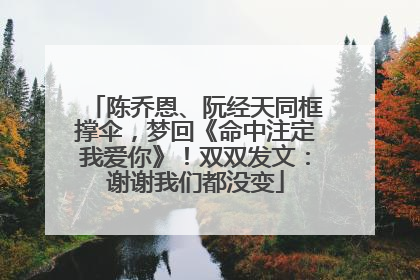 陈乔恩、阮经天同框撑伞，梦回《命中注定我爱你》！双双发文：谢谢我们都没变
