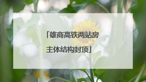雄商高铁两站房主体结构封顶