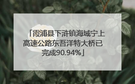 霞浦县下浒镇海域宁上高速公路东吾洋特大桥已完成90.94%