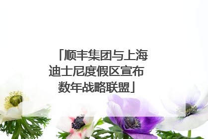 顺丰集团与上海迪士尼度假区宣布数年战略联盟