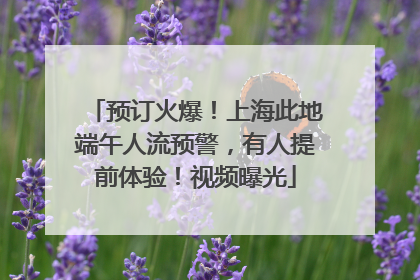 预订火爆！上海此地端午人流预警，有人提前体验！视频曝光