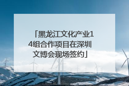 黑龙江文化产业14组合作项目在深圳文博会现场签约