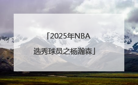 2025年NBA选秀球员之杨瀚森