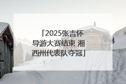 2025张吉怀导游大赛结束 湘西州代表队夺冠