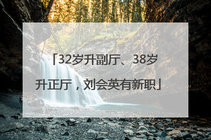 32岁升副厅、38岁升正厅，刘会英有新职