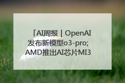 AI周报｜OpenAI发布新模型o3-pro;AMD推出AI芯片MI350“硬刚”英伟达