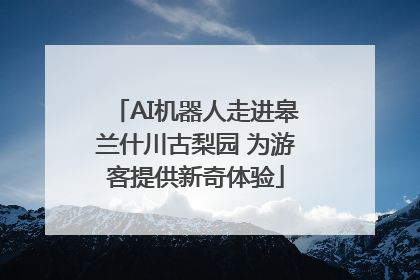 AI机器人走进皋兰什川古梨园 为游客提供新奇体验